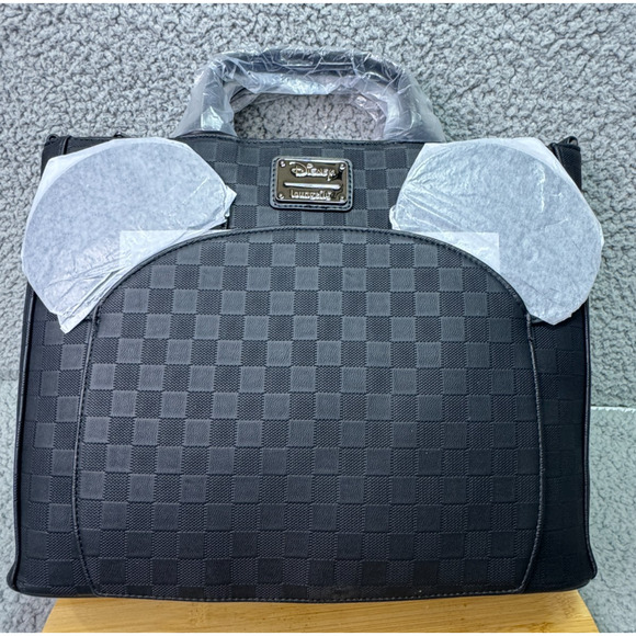 Disney Loungefly Womens 12X11X4 Black Mickey Ears Tote Purse NWT - Picture 2 of 16
